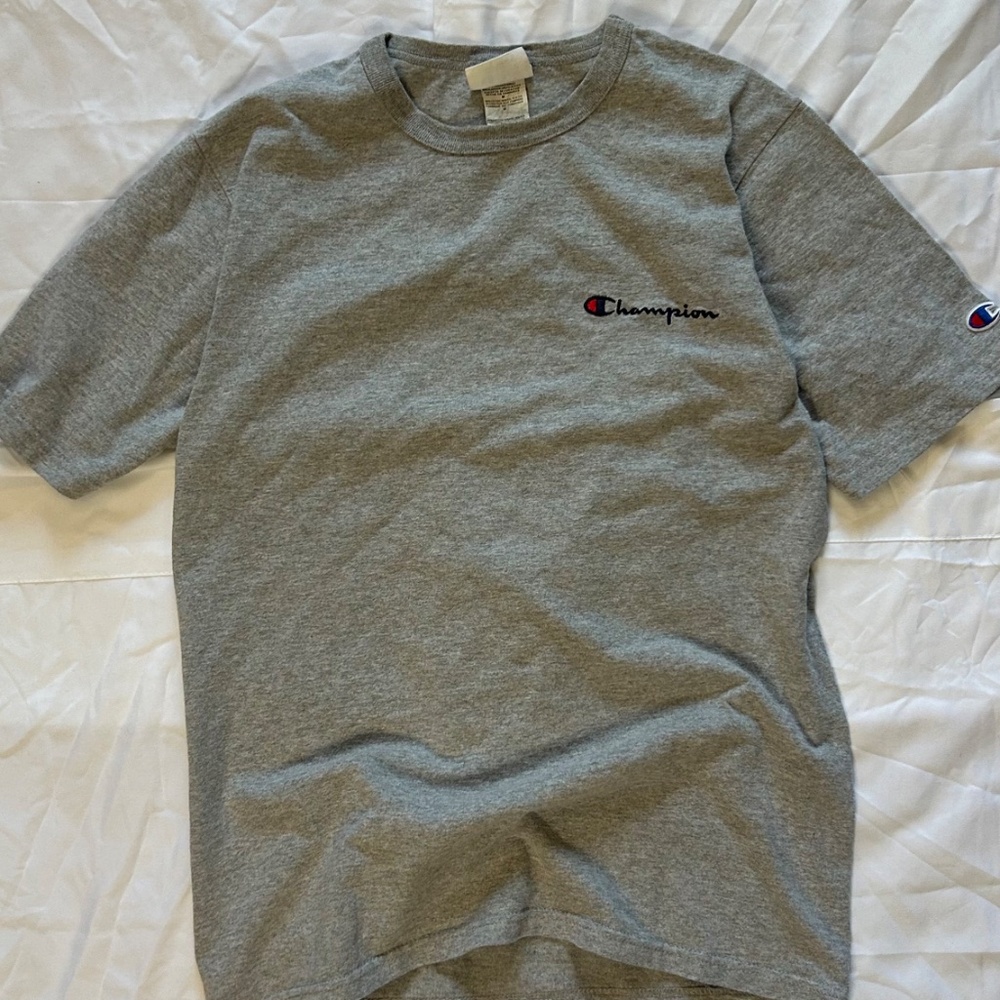 Plain Grey Champion tee